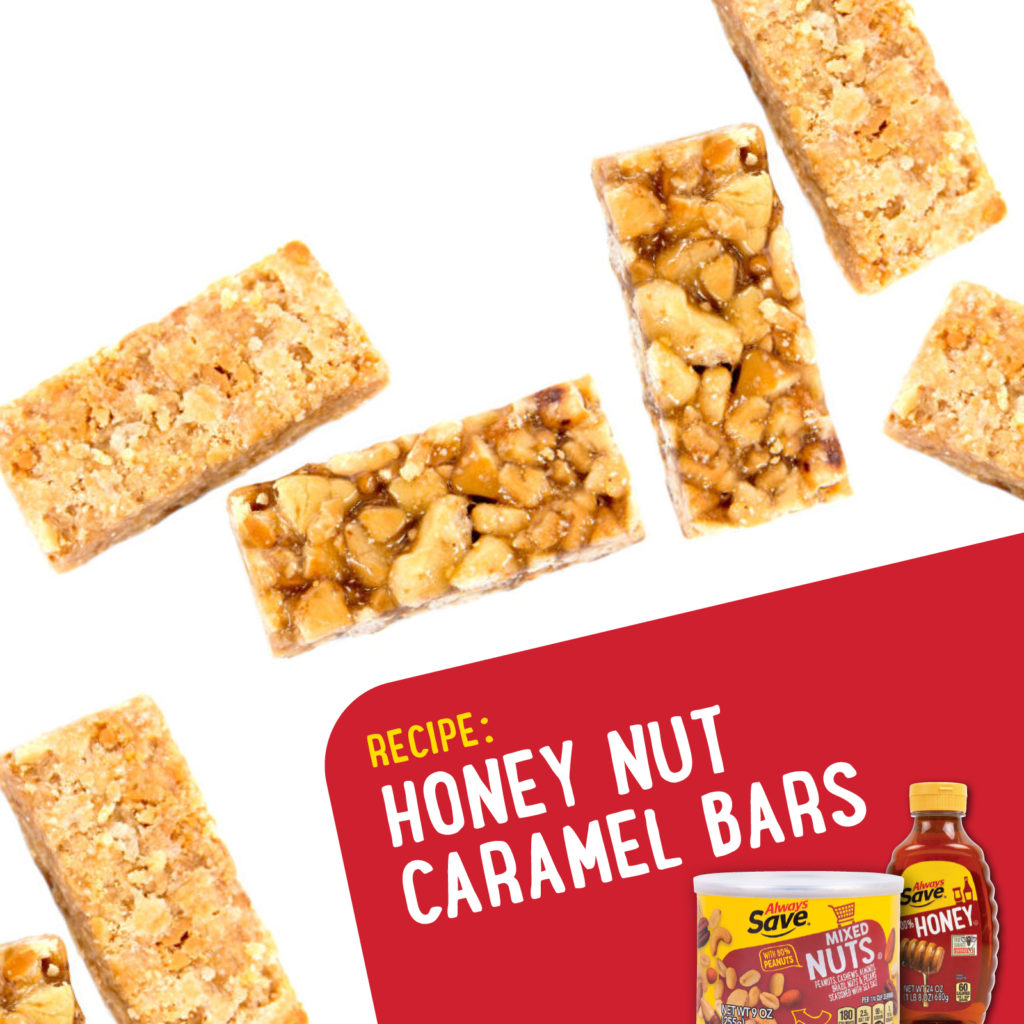 Recipe: Honey Nut Caramel Bars