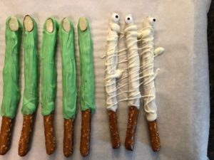 Mummy and Witch Finger Halloween Treats