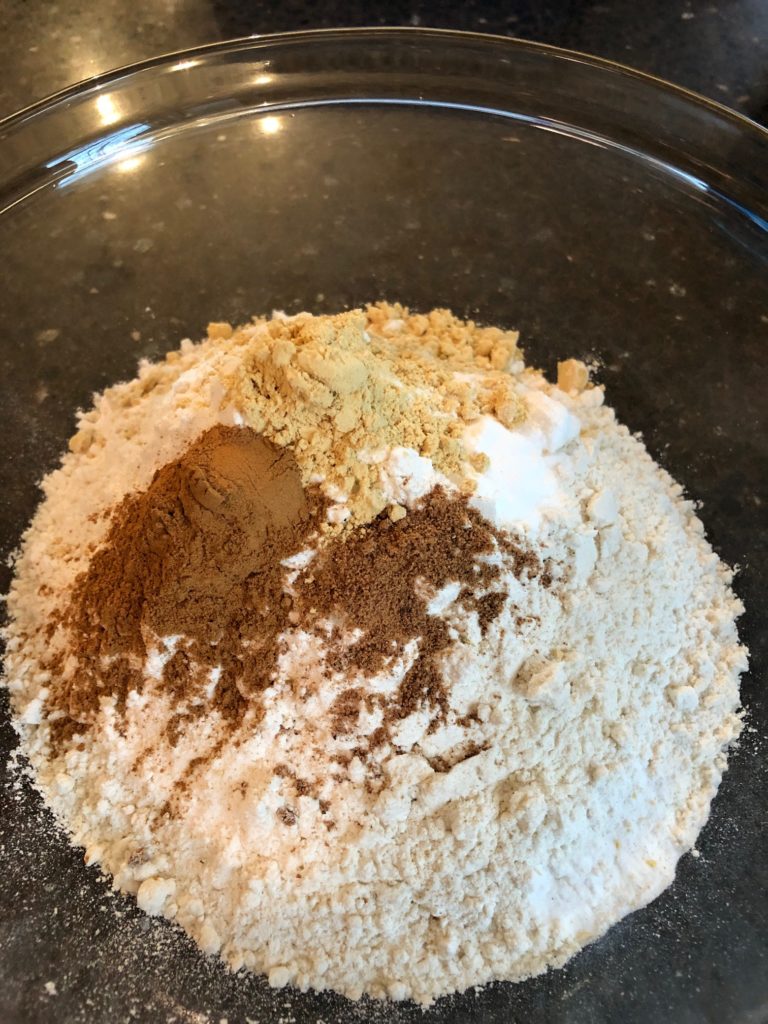 Dry ingredients added together